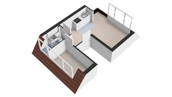 Plattegrond - Pootstraat 147D, 2613 PJ Delft - 2e Verdieping-3D.jpg